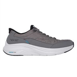 Skechers Mens Quilted Comfort Sneakers / Charcoal